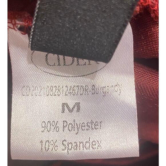 Burgundy Velvet Corset Style Mini Holiday Party Dress Sweetheart Neckline Med - Picture 8 of 9